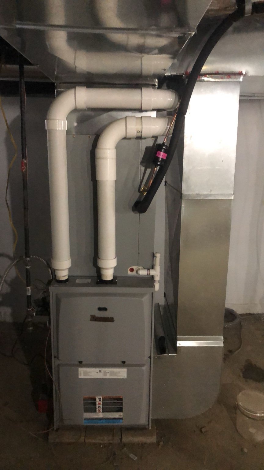 High-Efficiency Furnace Install